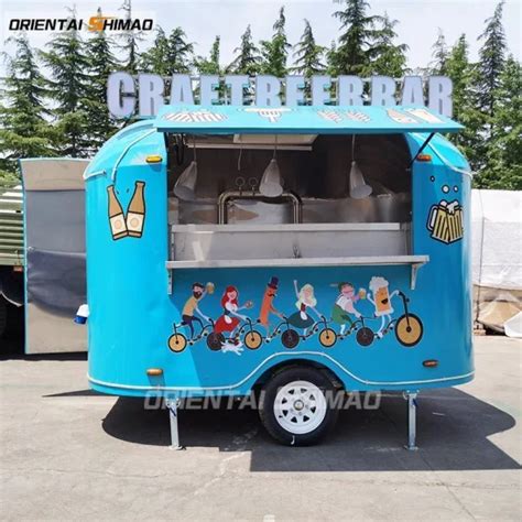 Mini Airstream Mobile Fast Catering Food Truck With Teppanyaki Grill