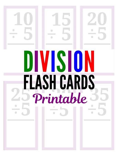 Free Printable Division Worksheets For Math Fun