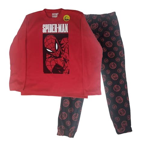 Pijama Spider Man Talla Manga Larga Estampado Rojo Walmart