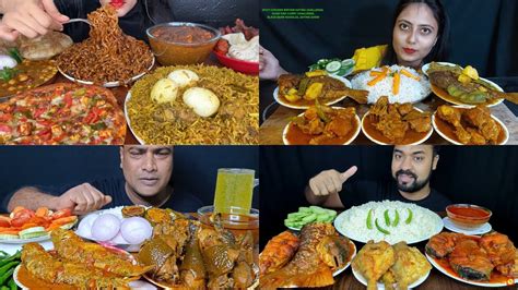 SPICY CHICKEN BIRYANI EATING CHALLENGE HUGE FISH CURRY CHALLENGE