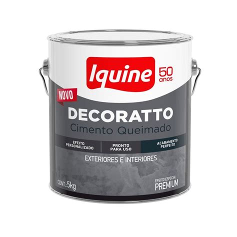 Textura Cimento Queimado Claro - Textura Acrílica 5kg Decoratto Cimento Queimado Cinza Claro IQUINE ...