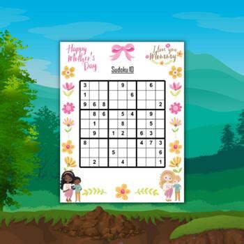 Printable Mothers Day Sudoku Puzzles With Solution Fun Brain Games