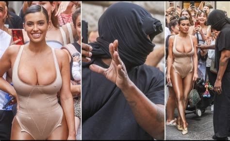 Kanye West Wife Bianca Censori Causes Frenzy Look In Florence Spark