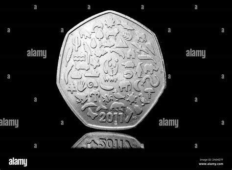 A 50p Coin Commemorating 50 Years Of The Worldwide Wildlife Fund Wwf