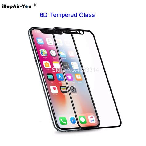 Irepair Pcs Para O Iphone X H Vidro Temperado Cobertura Completa