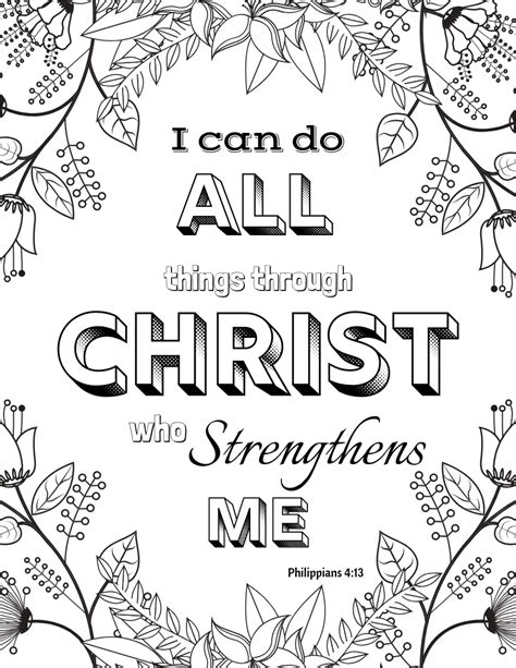 Philippians 4 13 Coloring Page Coloring Pages