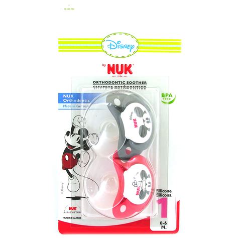 Nuk Disney Mickey Minnie Mouse Silicone Soothers Choice Of Sizes One