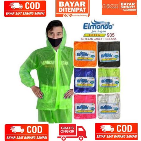 Jual Elmondo Jas Hujan JAKET CELANA Ceria 935 Jas Hujan Setelan Karet