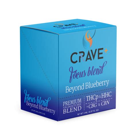 Crave Disposable Focus Blend Beyond Blueberry Blue Moon Hemp Wholesale