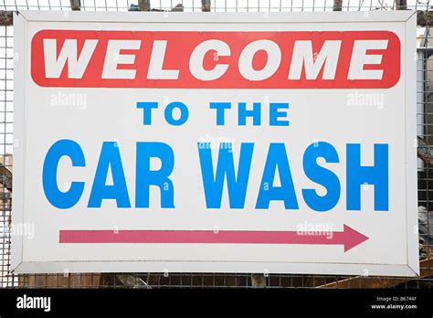 Car Wash Sign Stock Photo Alamy