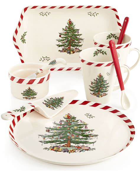 Spode Christmas Tree Peppermint Collection Holiday Dining Sale