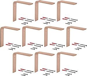 Gedotec Wooden Console Wall Angle Pack Of 10 Beech Shelf Brackets