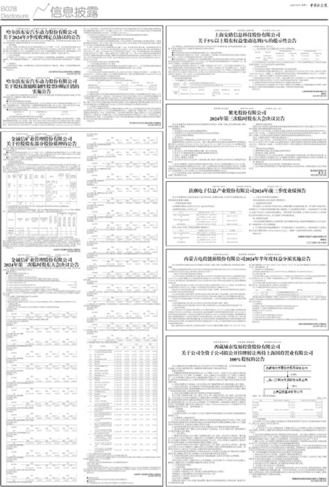 中国证券报 浪潮电子信息产业股份有限公司2024年前三季度业绩预告