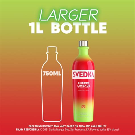 SVEDKA Cherry Limeade Flavored Vodka 750 Ml Shipt