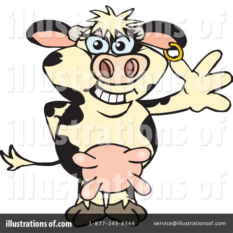 Holstein Cow Clipart #1280356 - Illustration by Dennis Holmes Designs