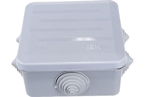 Распаечная коробка IEK 100x100x50, IP44, открытой проводки, КМ41255, 6 ...