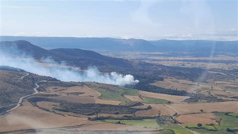 Controlado el incendio en Salinillas de Bureba en las cercanías del