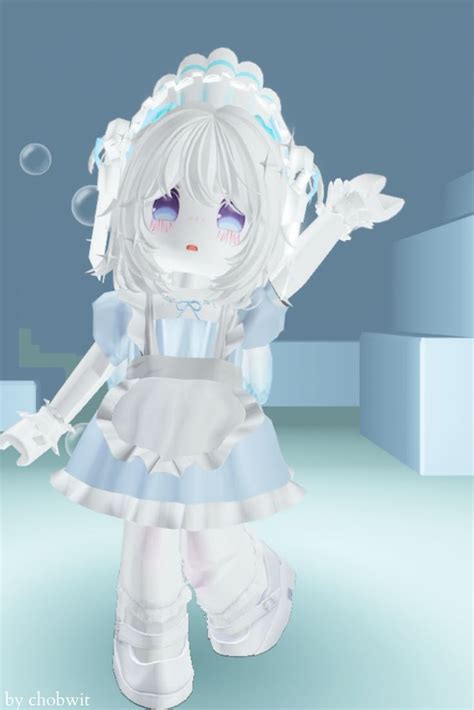 ໒ Blue Maid Avatar ა‧₊ Anime Character Design Cute Tshirt Designs