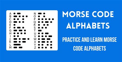 Morse Code Translator Encodedecode Morse Code With Audio