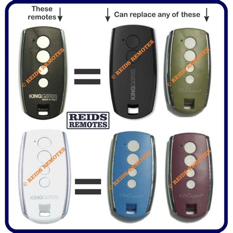 King Gates Stylo K Blue Chrome Gate Remote With White Buttons