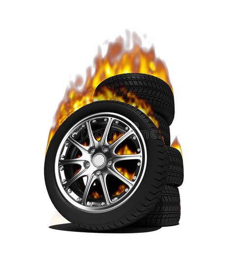 Fire wheels stock photo. Image of tyre, transport, automobile - 3694436 ...