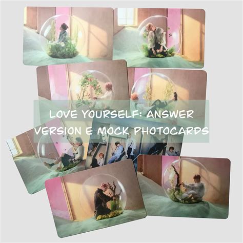 Love Yourself Answer Concept E Photocards Unofficial Etsy