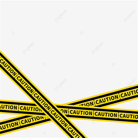 Warning Border Clipart Transparent Background Cordon Yellow Warning