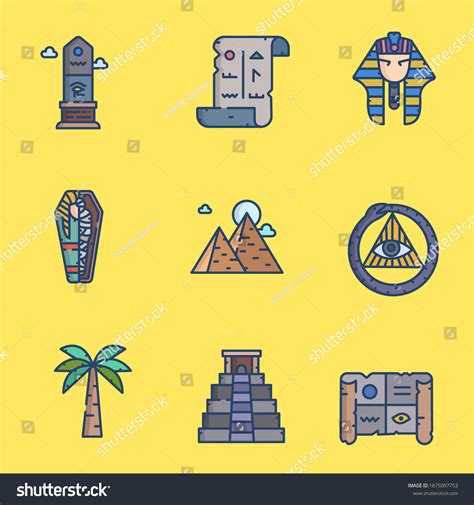 Ancient Egypt Backgroundegyptian Hieroglyph Symbolancient Culture Stock Vector Royalty Free