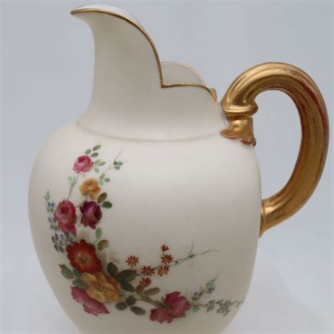 Royal Worcester Hand Coloured Jug China Rose Antiques