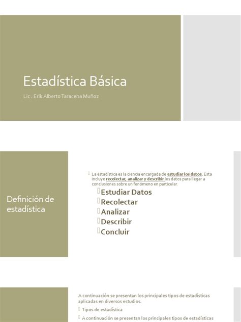 Estadística Básica | Descargar gratis PDF | Estadísticas | Estadísticas ...