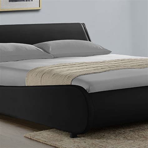 Home Detail Galactic King Size Black Faux Leather Bed Frame Wilko