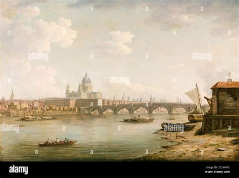 St Pauls Cathedral And Blackfriars Bridge London Landscape Painting