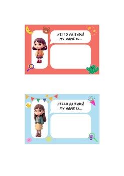 Printable Name Labels with Cute Animes !! by Oh Apolline | TPT