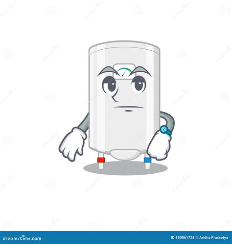 Mascot Design Of Gas Water Heater Showing Waiting Gesture Stock Vector Illustration Of Iron