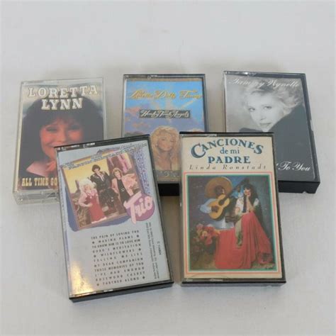 Lot Of 5 Women Country Music Cassettes Linda Ronstadt Tammy Wynette Dolly Parton Ebay