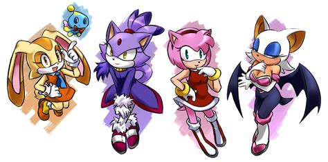 Sonic Team Girls Hedgehog Art Sonic Fan Characters Sonic