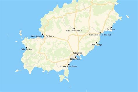 Map Of Ibiza Printable