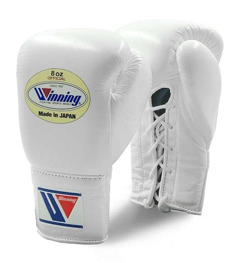 Winning Ms Pro Fight Boxing Gloves White Sugar Rays