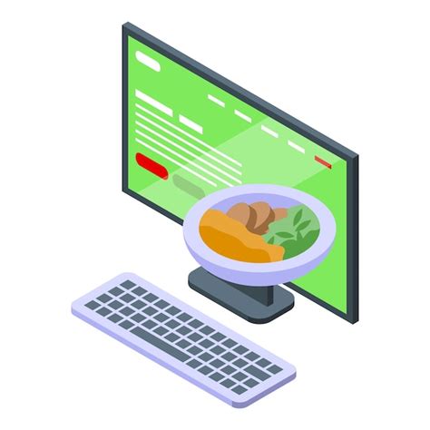 Premium Vector Fast Food Online Order Icon Isometric Vector Service