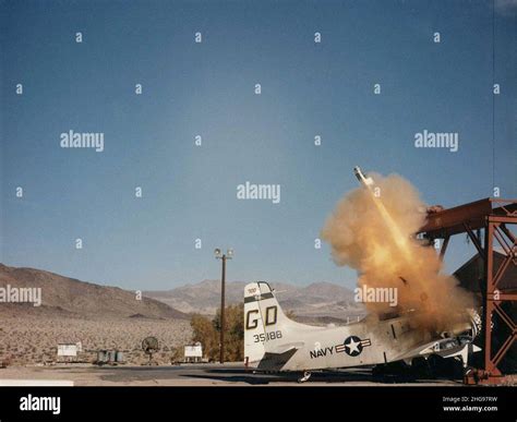 Sktyop Aircraft Egress Sytem Test At China Lake In 1970 Stock Photo Alamy