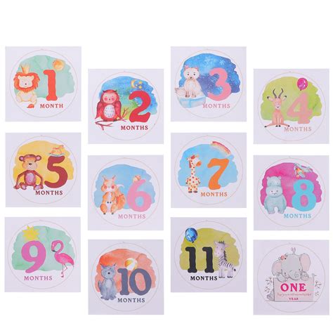 Stickers Babys First Year Monthly Milestone Label Infant Decal Paper