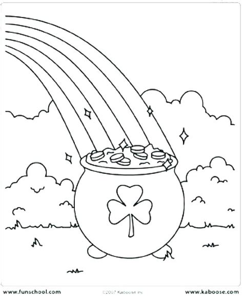 Rainbow And Pot Of Gold Coloring Pages At Getdrawings Free Download