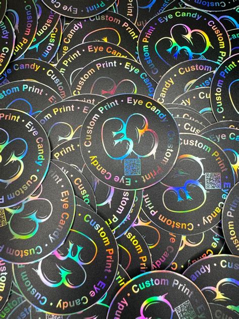 Custom Shape Holographic Stickers Die Cut Stickers Waterproof