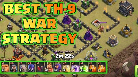 Best Th9 War Attack Strategy Clash Of Clans Youtube