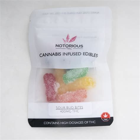 Notorious Thc Sour Bud Bites 50mg 400mg West Coast Releaf