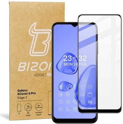 Szkło hartowane Bizon Glass Edge 2 do Galaxy XCover 6 Pro czarne