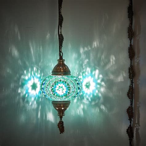 SWAG PLUG IN 7 Turkish Moroccan Mosaic Hanging Ceiling Etsy