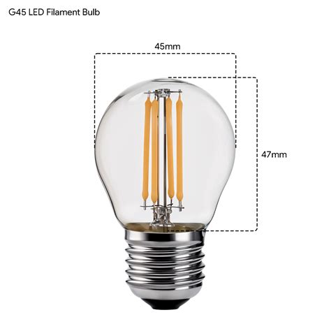 Km Lighting Product G45 Led Filament Bulb E27 2w 4w