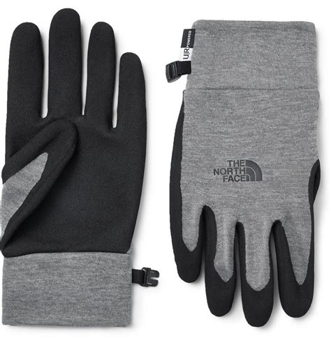 The North Face Etip Grip And Tech Fleece Gloves Men Gray The