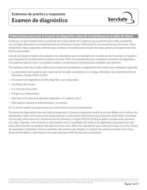 PDF Exámenes de práctica y respuestas Examen de diagnóstico PDF